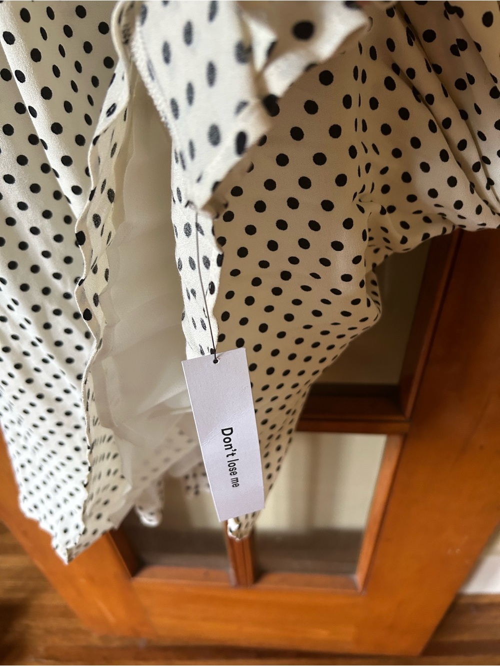 Reformation Inori White Black Polka Dot Square-Neck Midi Dress NWT - Picture 7 of 7